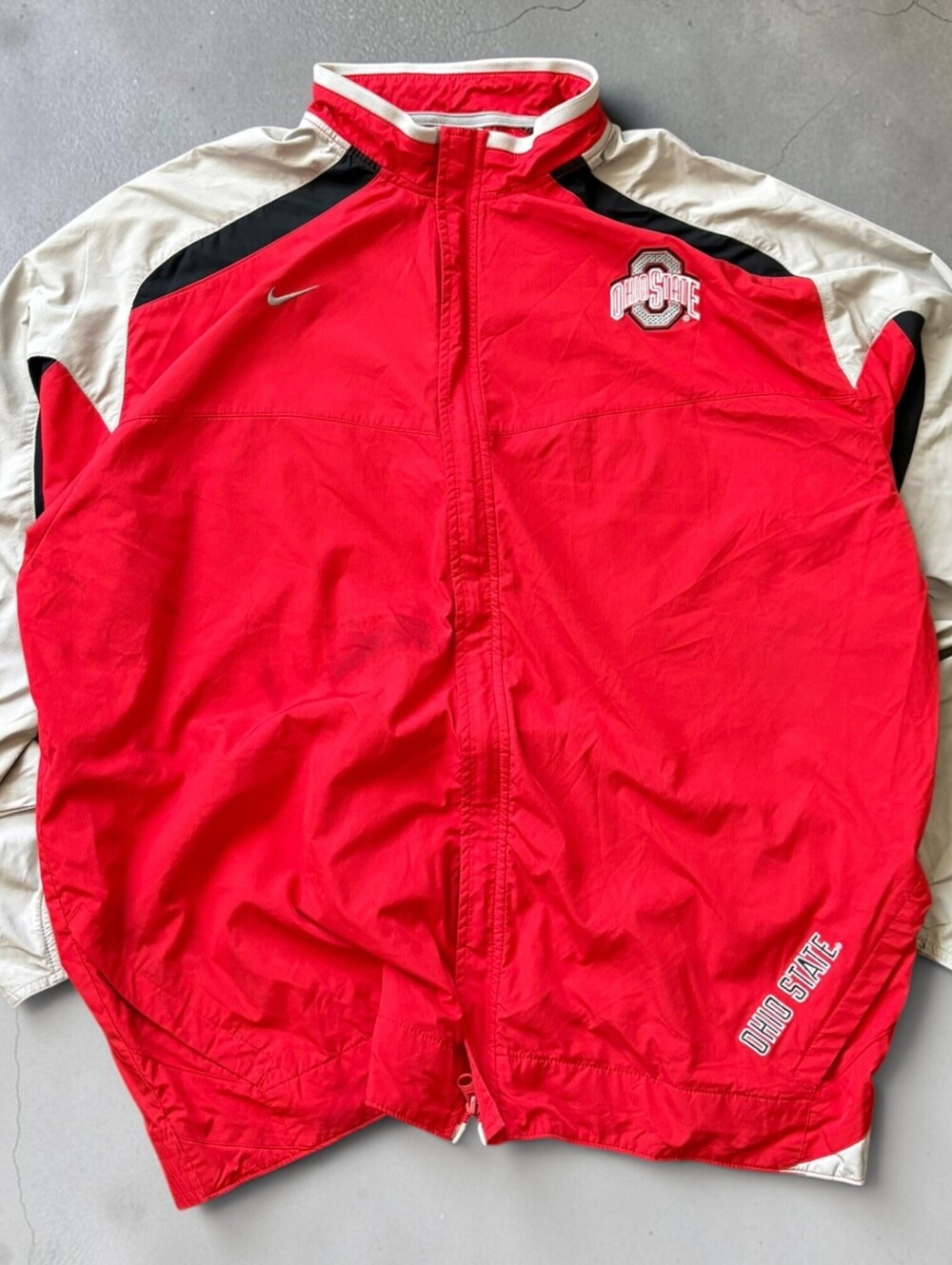 Vintage Y2K Nike Windbreaker Jacket Mens XL NCAA Buckeyes Collegiate Lightweight